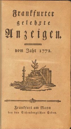 1772: Frankfurter gelehrte Anzeigen