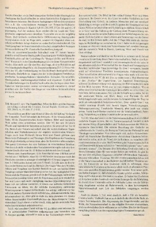 805-806 [Rezension] VanTill, Howard J., The fourth day