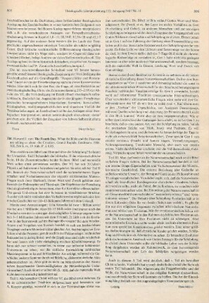 805-806 [Rezension] VanTill, Howard J., The fourth day