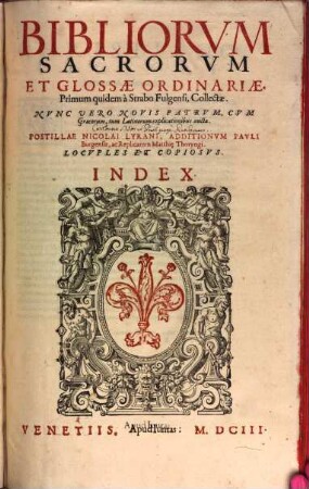 Biblia Sacra, [7]. Index