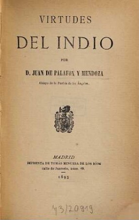 Virtudes del Indio