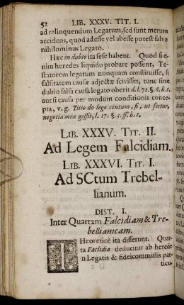 Lib. XXXVI. Tit. I. - Tit. II.