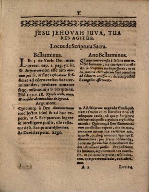 Antibellarminus Biblicus : h. e. controversiarum pontificiarum solida refutatio e IV. Tomis Rob. Bellarmini instituta ...