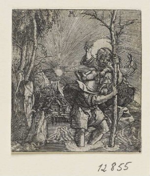 Heiliger Christophorus trägt Christus