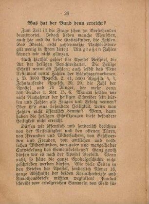 Was hat der Bund denn erreicht?