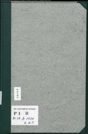 Kirchenbuchduplikat der evangelisch-lutherischen Neustädter Marien-Gemeinde Bielefeld (GHT 1839). (Gemeinde: Evangelisch-lutherische Neustädter Marien-Gemeinde Bielefeld)