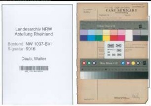 Entnazifizierung Walter Daub , geb. 23.04.1897 (Amtsinspektor)