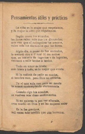 Pensamientos útiles y prácticos