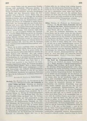 378-379 [Rezension] Hofmann, August, Das Recht der Religionsgesellschaften in Bayern
