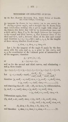 Theorems on related curves.