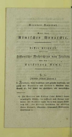 Viertes Kapitel. Von der Römischen Monarchie