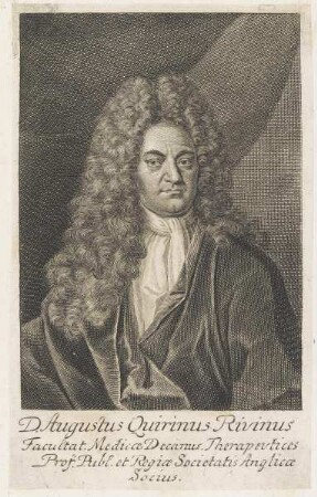 Bildnis des Augustus Quirinus Rivinus