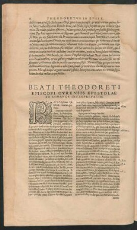 Beati Theodoreti Episcopi Cyrensis Epistolae Ad Romanos Interpretatio.
