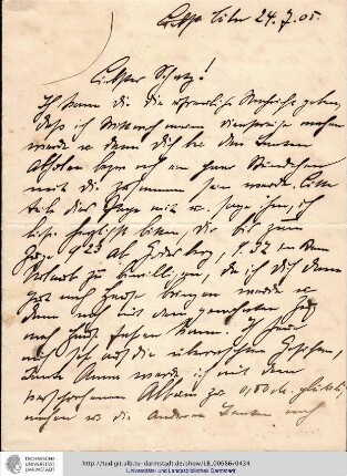 Brief vom 24.07.1905