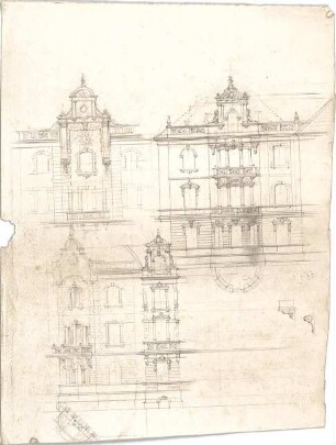 Reiffenstuel, Carl; Palais - Teilgrundriss, Teilansichten, Details