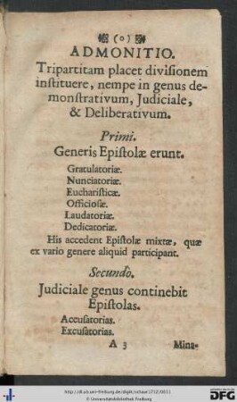 Admonitio.