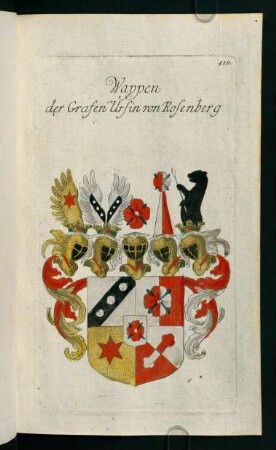 418r-418v, 418. Wappen der Grafen Ursin von Rosenberg