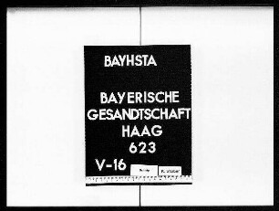 Briefe an die bayerische Gesandtschaft von Preysing
