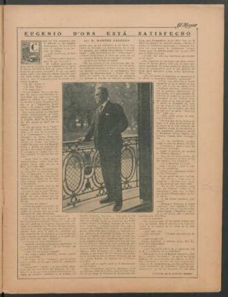 Eugenio d´ors está satisfecho