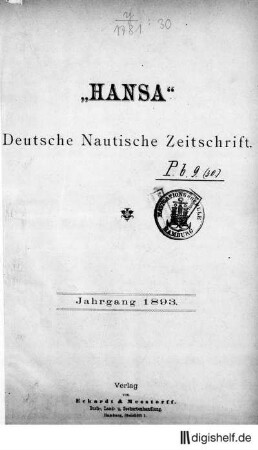 1893: 30. Jahrgang