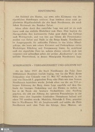 Nordhausen - Vergangenheit und Gegenwart