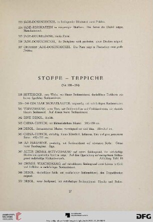 Stoffe-Teppiche (Nr.338-354)