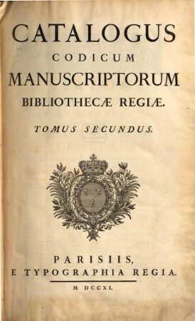 Catalogus codicum manuscriptorum Bibliothecae Regiae. 2