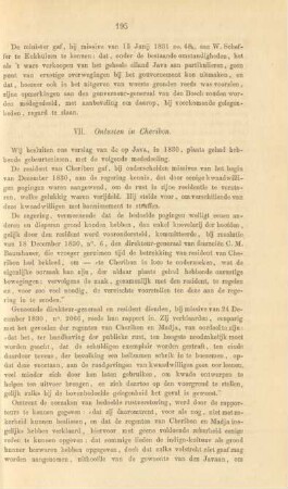 VII. Onlusten in Cheribon