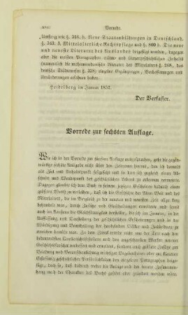 Vorrede zur sechsten Auflage