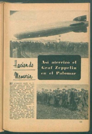 Haciendo memoria: Así aterrizó el Graf Zeppelin en el Palomar