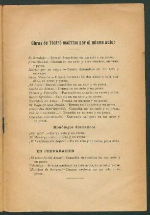 Obras de teatro escritas por el mismo autor