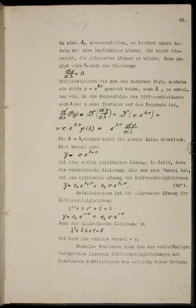 Differentialgleichung III. Ordnung mit konstanten Koeffizienten