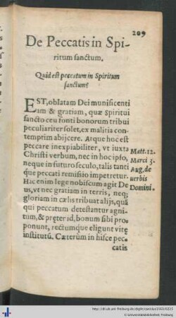 De Peccatis in Spiritum sanctum