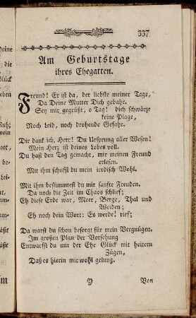 Am Geburtstage ihres Ehegatten