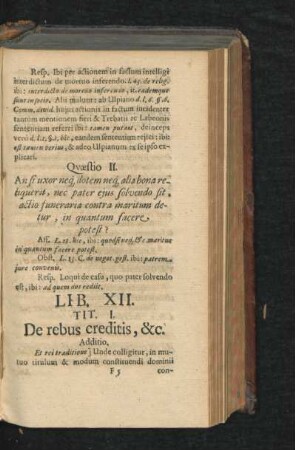 Lib. XII. Tit. I. - VI.