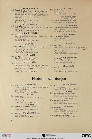 Moderne Schilderijen (Nr. 252-572)
