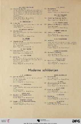 Moderne Schilderijen (Nr. 252-572)