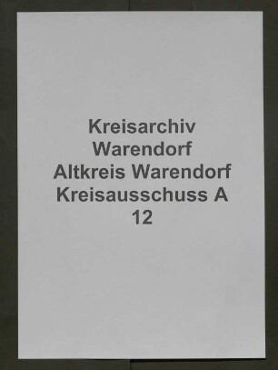 Wahl der Kreistagsabgeordneten seitens der Amtsverbände, Spez.