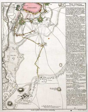 WHK 25 Deutscher Siebenjähriger Krieg 1756-1763: Plan der Belagerung von Schweidnitz durch die Preußen, 1758