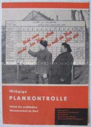 Propagandaschrift der SED-Bezirksleitung Schwerin zur Planerfüllung und zum sozialistischen Wettbewerb der LPG