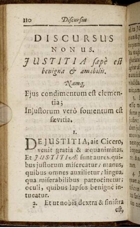 Discursus Nonus. Justitia sæpè est benigna & amabilis.