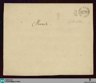 Marches - Mus. Hs. 1072 : ob (2), cor (2), b, timp; D