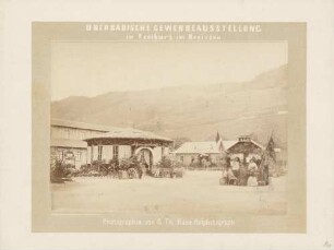Teilansicht des Ausstellungsgeländes bei der Oberbadischen Gewerbeausstellung in Freiburg i. Br.