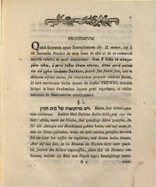 Decentem memoriam eximii doni Viri Illustris Domini Christophori Iacobi Trewii Medicinae Doctoris ... Academiae Altorfinae munifice dati Rector Universitatis Altorfinae Iohannes Andreas Sixtus ... refert : N. (11.)