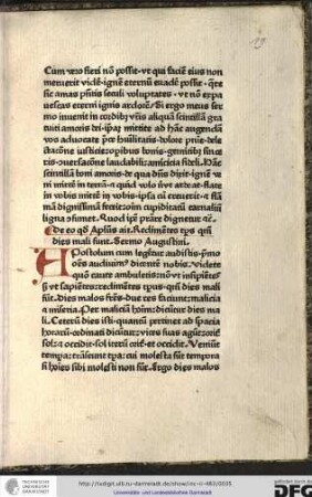 De eo quod apostolus ait Redimentes tempus quam dies mali sunt, sermo Augustini.