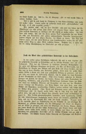 Auch ein Wort über geschichtlichen Unterricht in der Volksschule