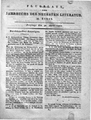 1802-04-30 : 38. Stück