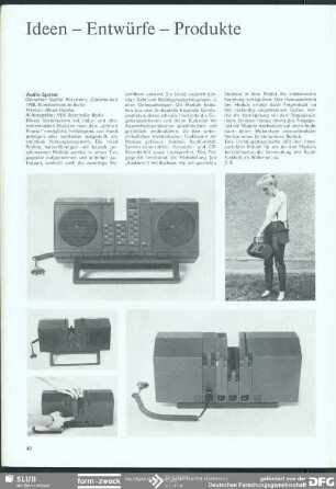 Audio-System : Ideen Entwürfe Produkte