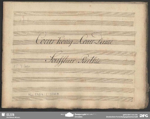 Coeur König und Coeur Dame. Excerpts - Mus.5454-F-500A : V (7), Coro, pf