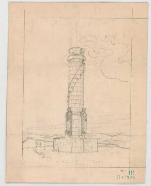 Fischer, Theodor; Tübingen; Bismarcksäule - Perspektive